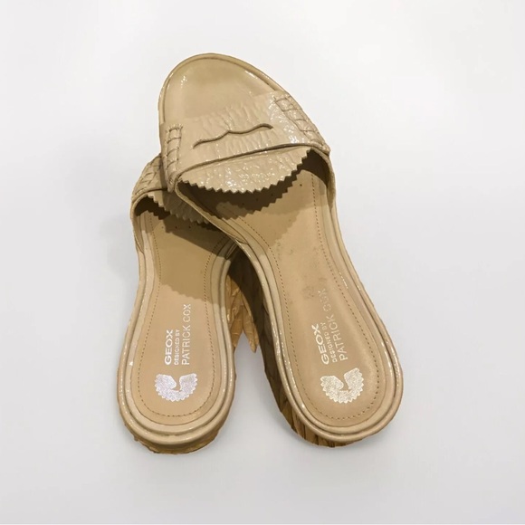 Geox Patrick Cox design cream patent leather sandals size 9 - Picture 2 of 11